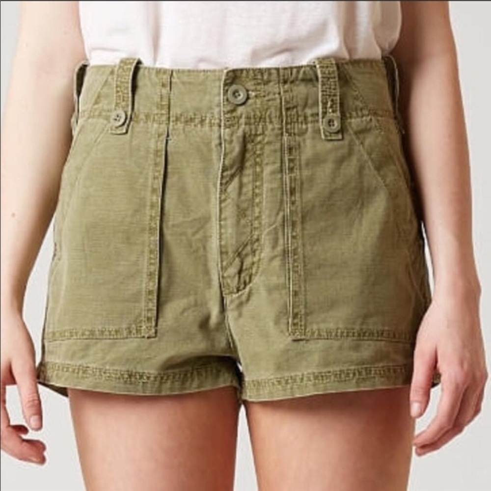 Free People High Waisted Military Shorts